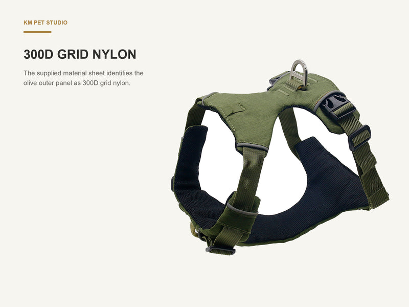 300D Grid Nylon detail on 300d grid nylon reflective dog harness for wholesale buyers