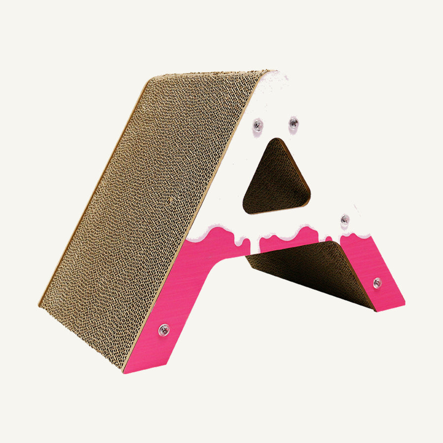 A-Frame Convertible Corrugated Cat Scratcher House