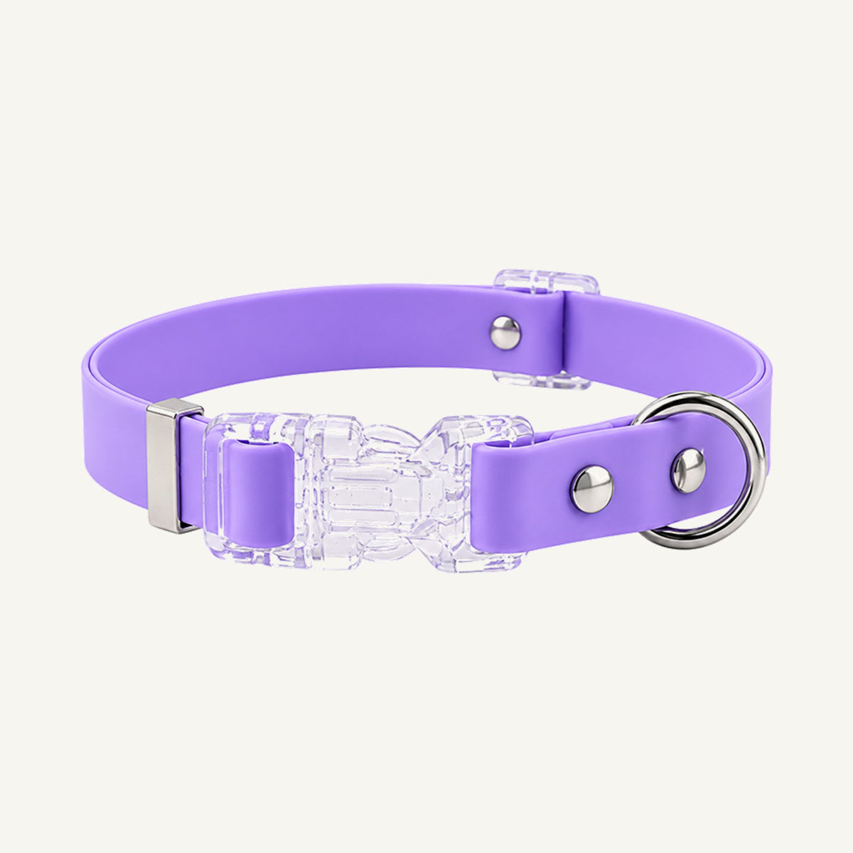 Wholesale Water-Resistant Dog Collar with Clear Quick-Release Buckle