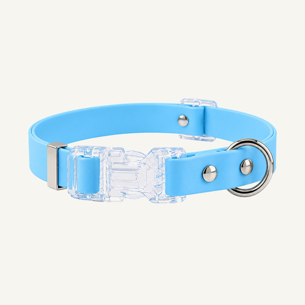 Wholesale Water-Resistant Dog Collar with Clear Quick-Release Buckle