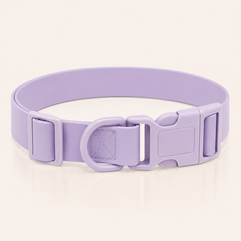Waterproof PVC Adjustable Dog Collar with ABS Safety Buckle