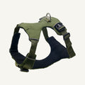 Angled 300d grid nylon reflective dog harness catalogue view for private label buyers