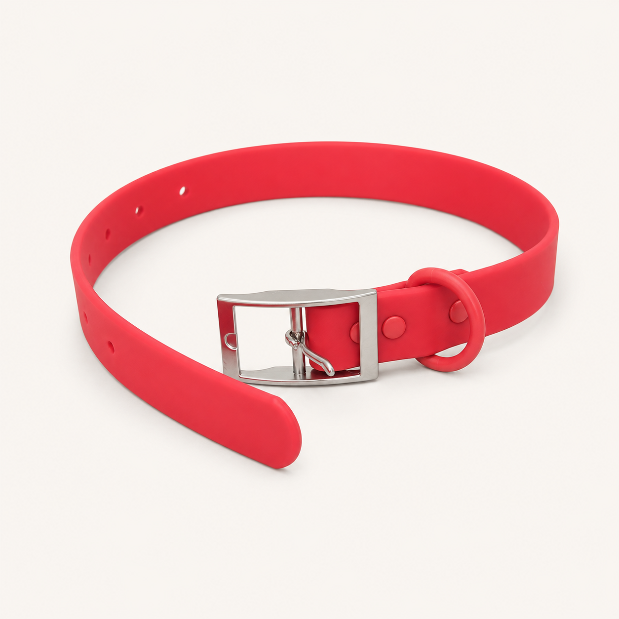 Coral PVC-Coated Dog Collar