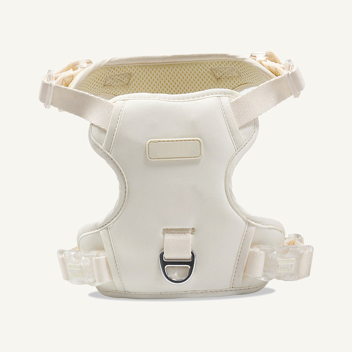 Beige Back soft mesh adjustable dog harness catalogue view for private label buyers