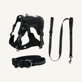 Black Set oxford tactical dog harness collar and leash set catalogue view for private label buyers