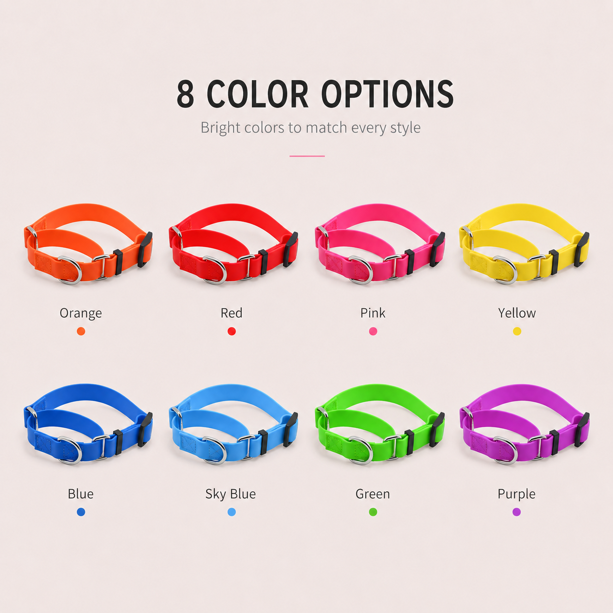 Heavy Duty Waterproof PVC Dog Collar with Control Handle