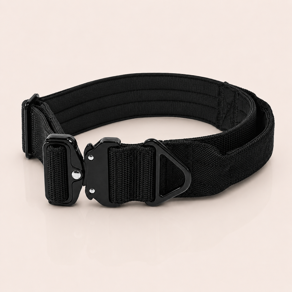 Heavy Duty Tactical Dog Collar with Handle and Metal Quick Release Buckle