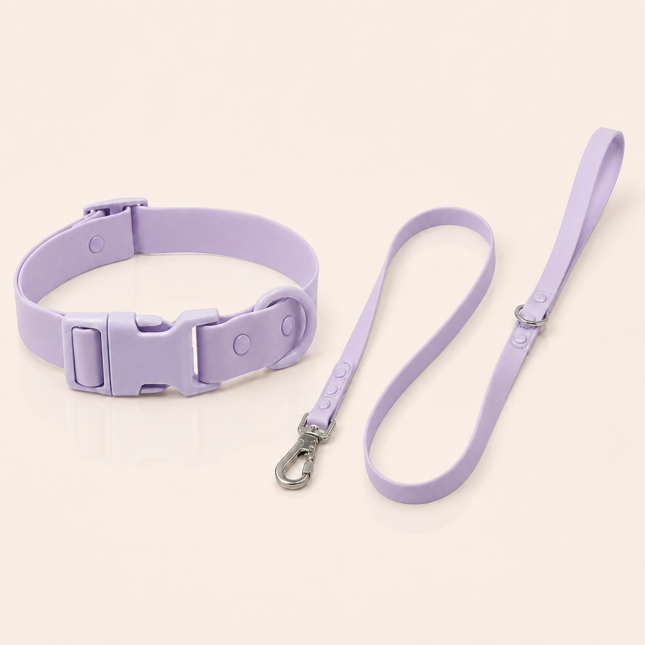 Waterproof PVC Dog Collar & Leash Set