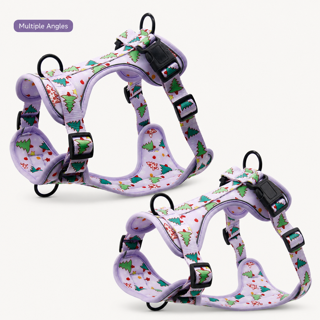 Christmas Print Reflective Dog Harness