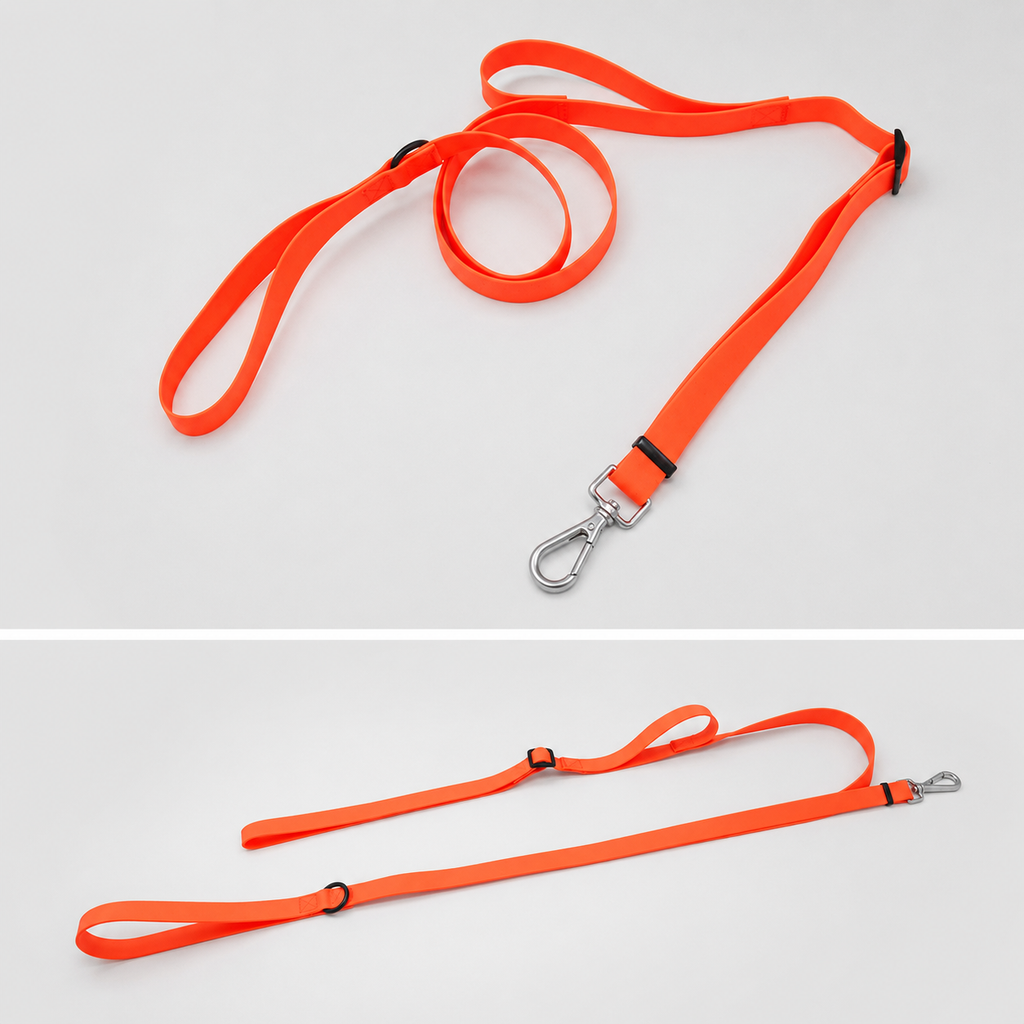 Waterproof PVC Anti-Lunge Dog Leash with 360° Swivel Hook