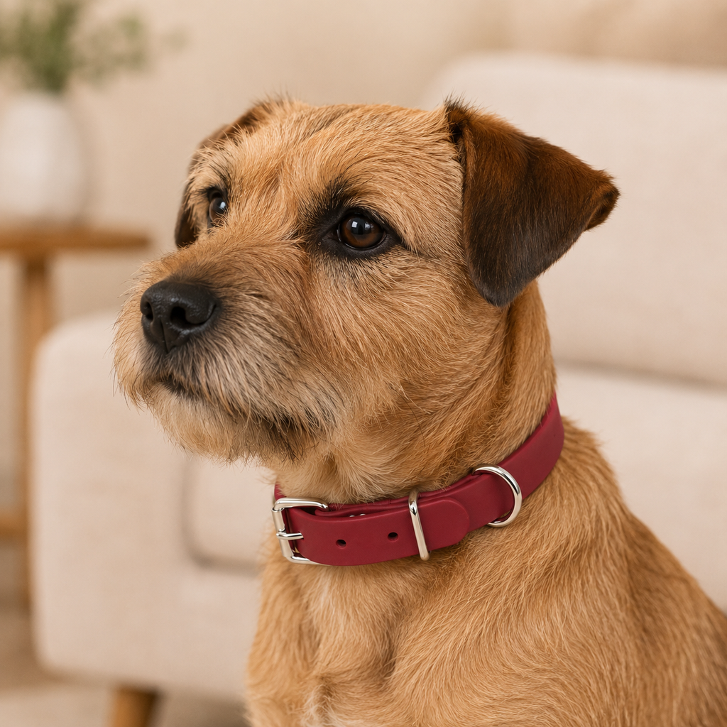 Waterproof PVC Dog Collar with Classic Metal Pin Buckle