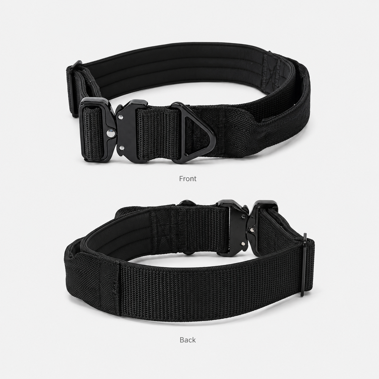 Heavy Duty Tactical Dog Collar with Handle and Metal Quick Release Buckle