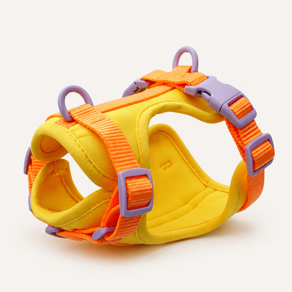 Colorblock Padded Dual-Attachment Dog Harness