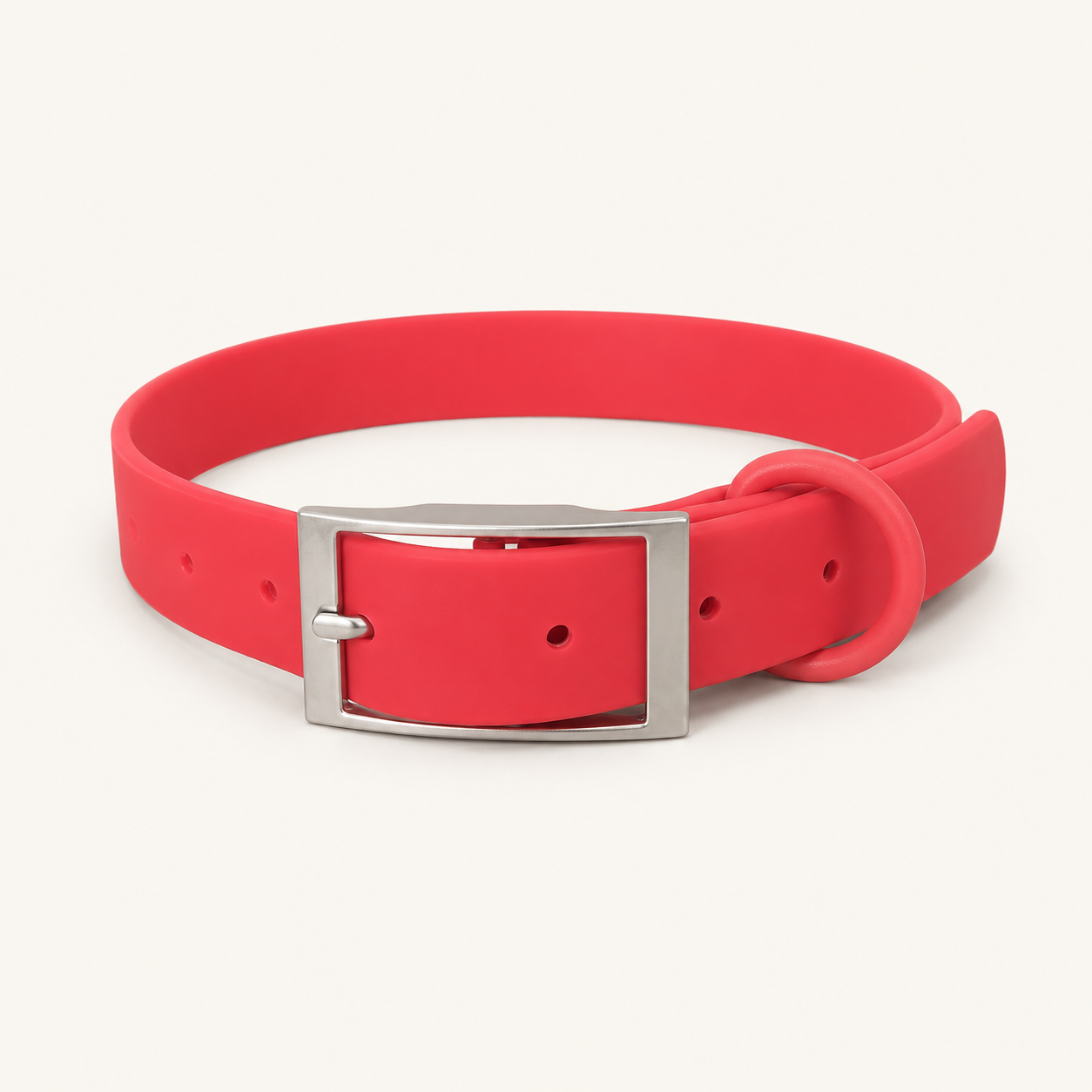 Coral PVC-Coated Dog Collar