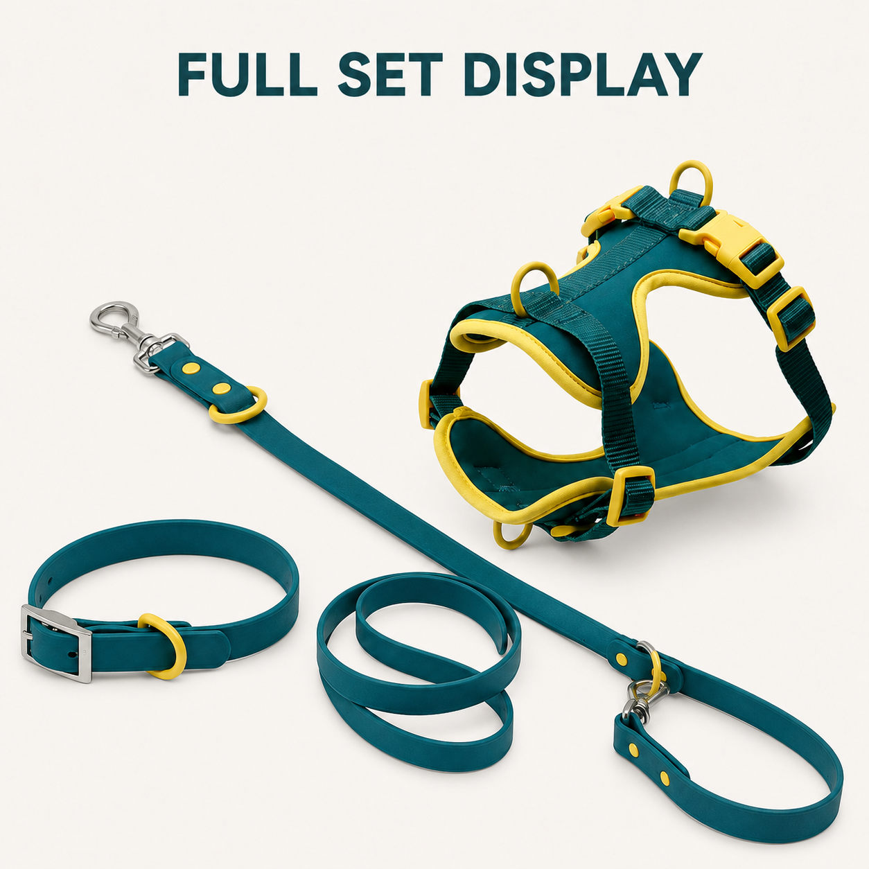 Escape-Resistant Dog Harness, Collar & Leash Set