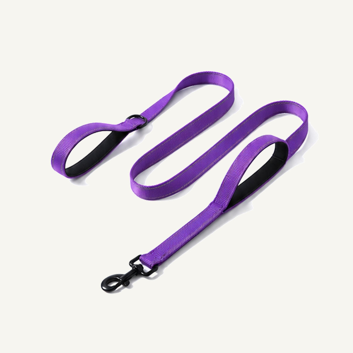 Wholesale Dual Handle Reflective Dog Leash with Padded Traffic Hand