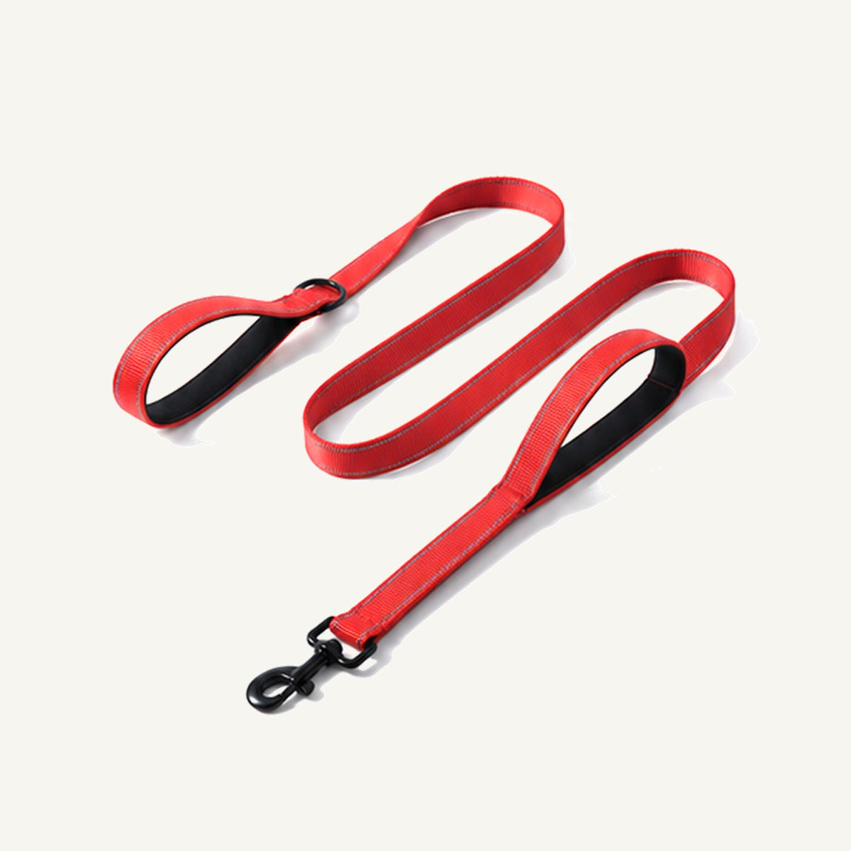 Wholesale Dual Handle Reflective Dog Leash with Padded Traffic Hand