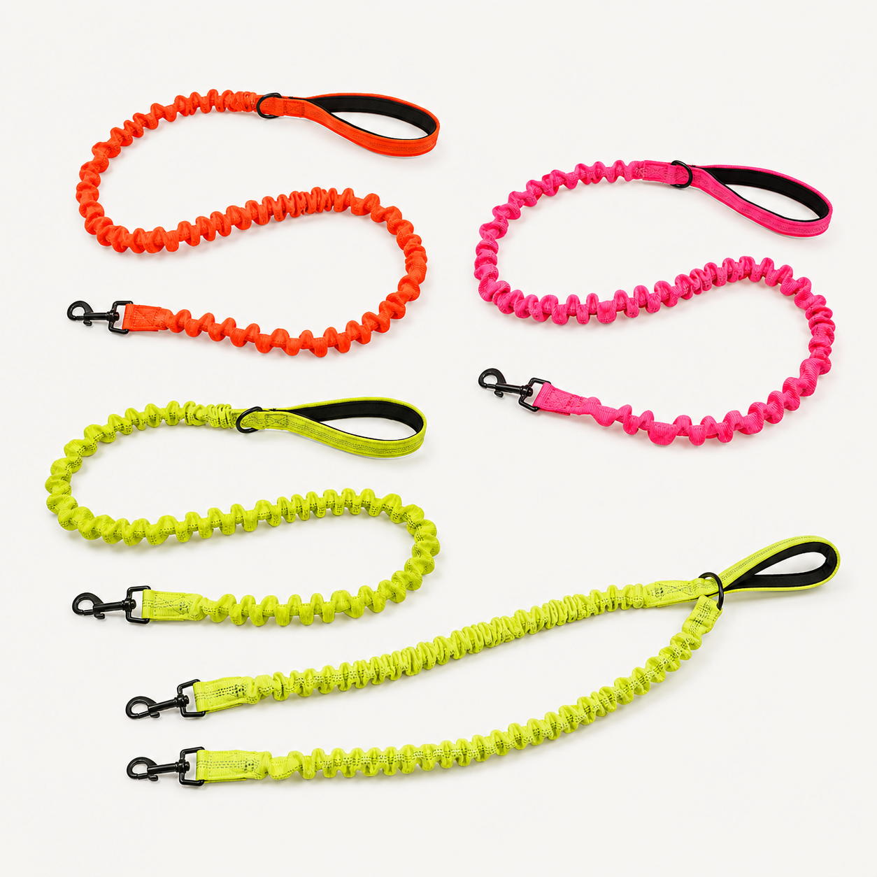 Shock Absorbing Reflective Elastic Dog Leash