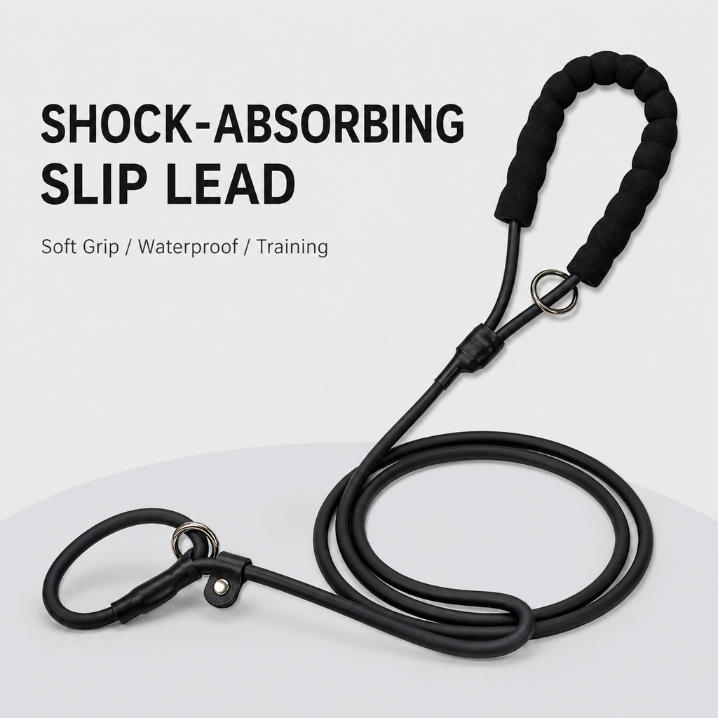 Waterproof PVC Slip Lead Dog Leash with Padded Handle