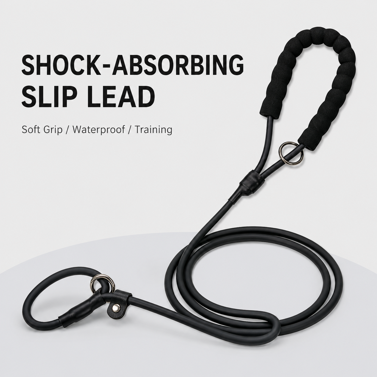Waterproof PVC Slip Lead Dog Leash with Padded Handle