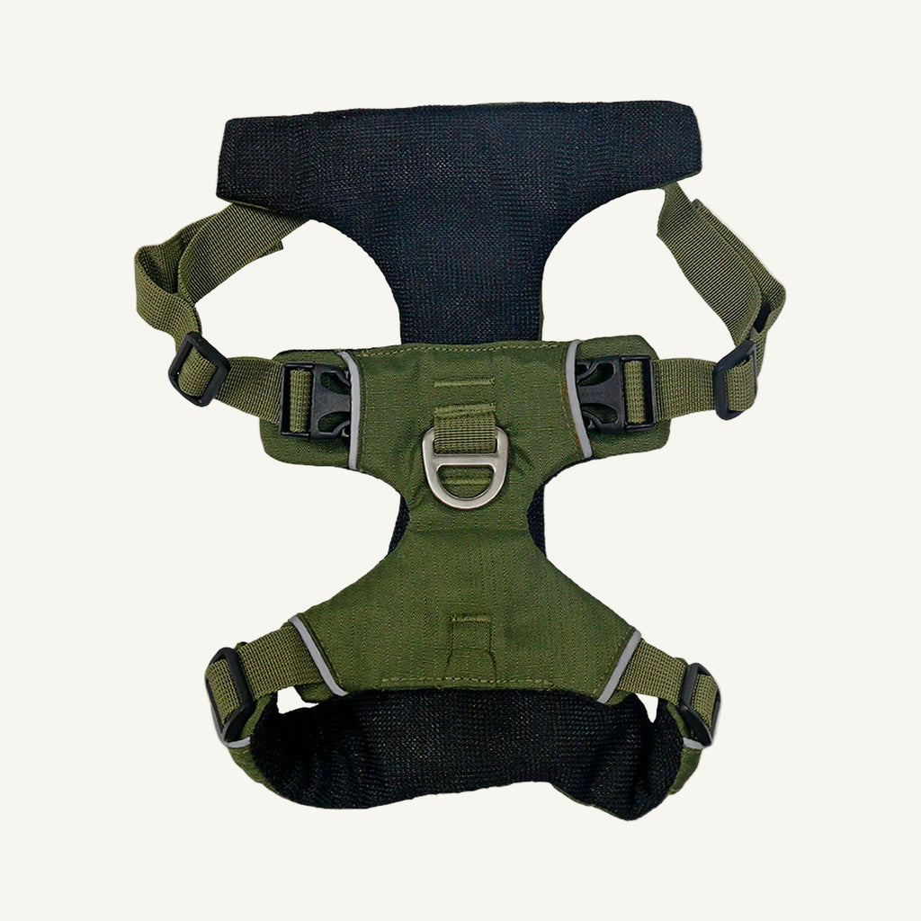 Flat 300d grid nylon reflective dog harness catalogue view for private label buyers