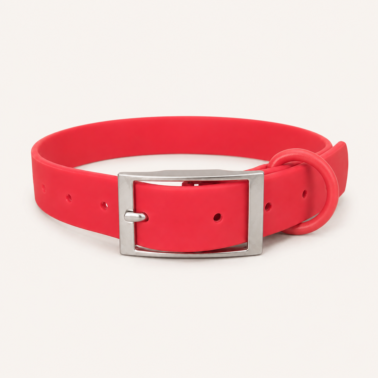 Coral PVC-Coated Dog Collar