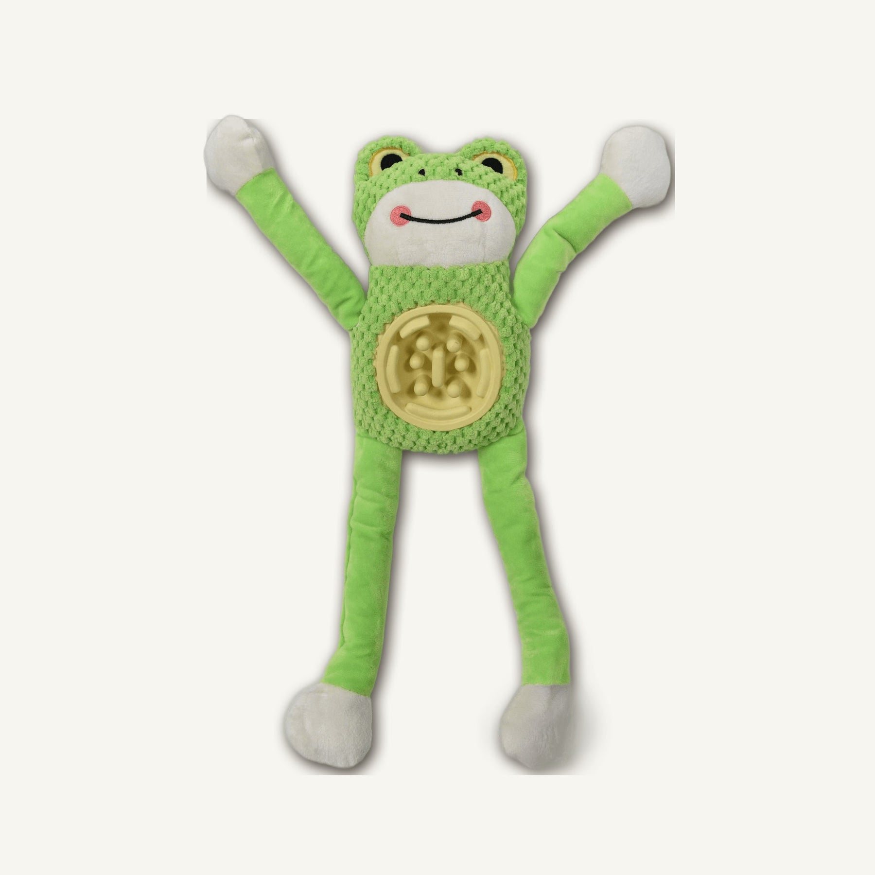 Slow Feeder Frog – GMJ020 hero product view on warm neutral background for wholesale pet brands