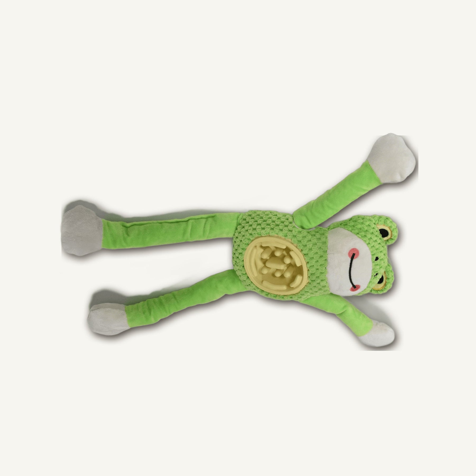 Slow Feeder Frog – GMJ020 side perspective view on warm neutral background for wholesale pet brands