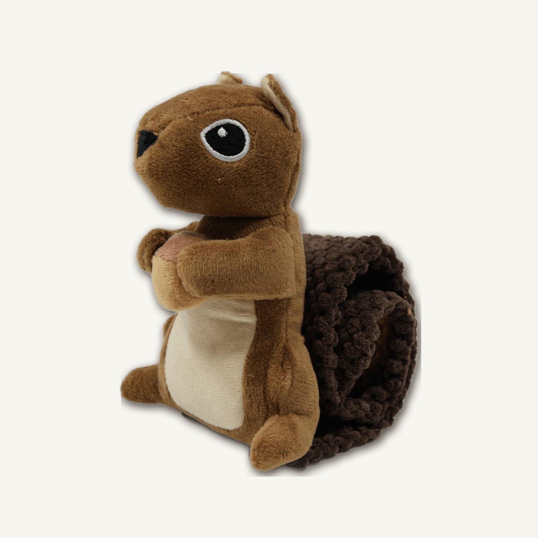 Treat-Hiding Squirrel – GMR130 side perspective view on warm neutral background for wholesale pet brands