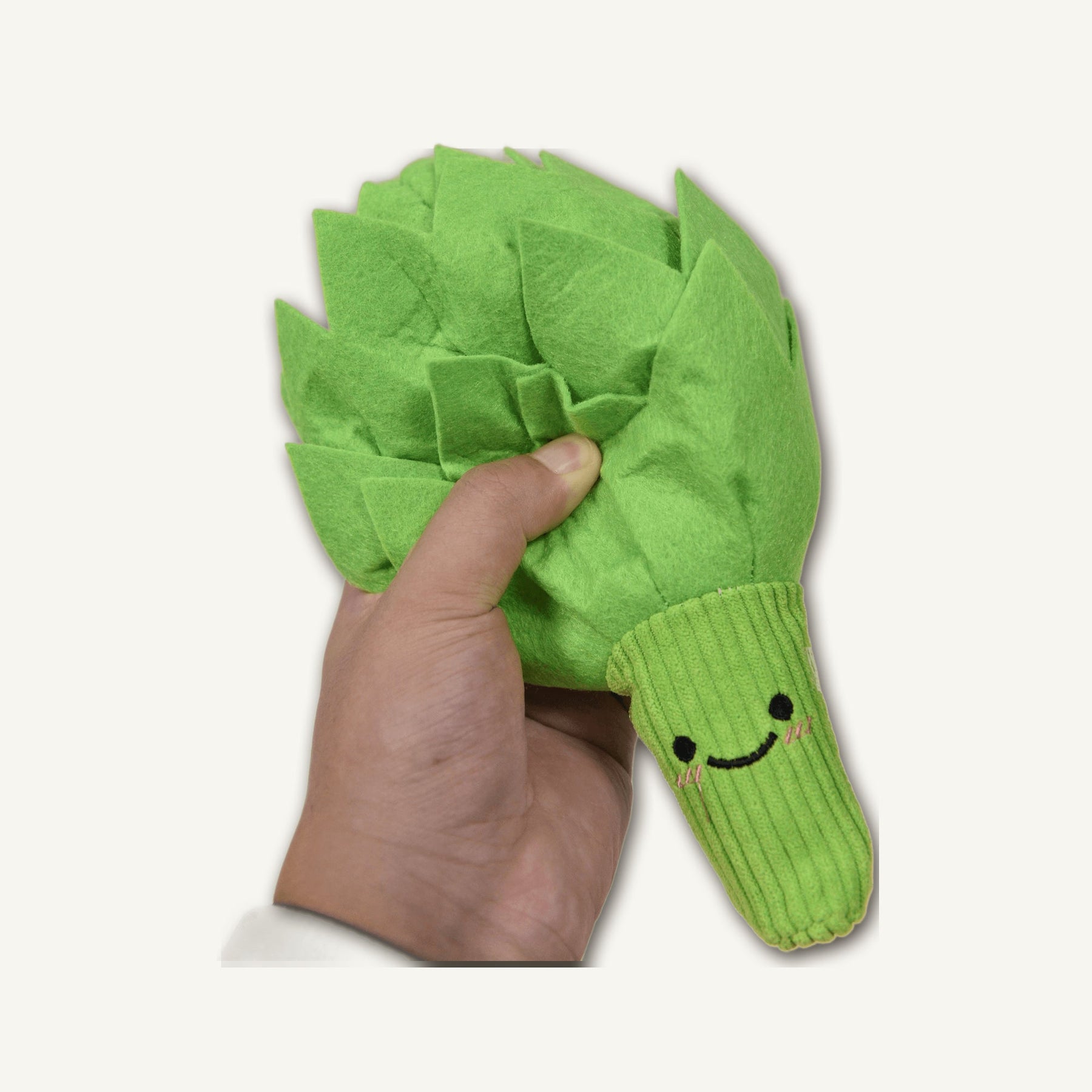 Artichoke Snuffle Toy – GMR210 construction detail view on warm neutral background for wholesale pet brands