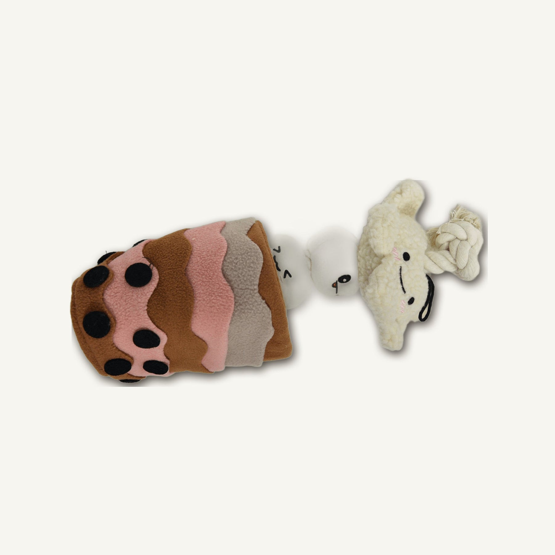 Milk Tea Snuffle Toy – GMR211 alternate product angle on warm neutral background for wholesale pet brands