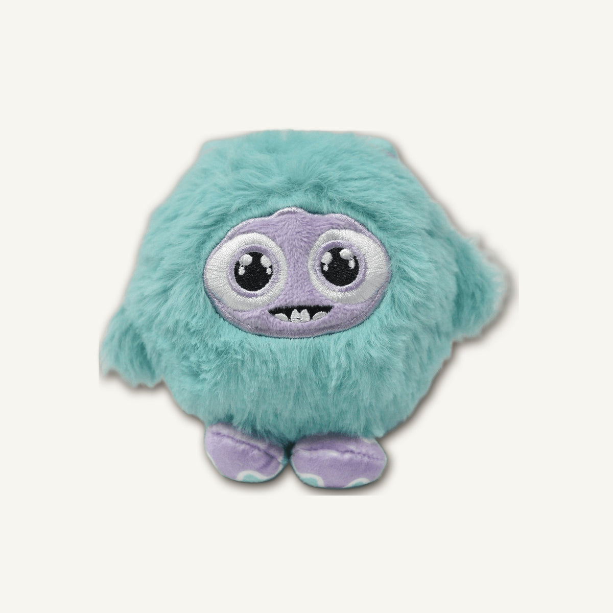 Blue Long-Hair Monster with Spiky Ball – GMR399 alternate product angle on warm neutral background for wholesale pet brands
