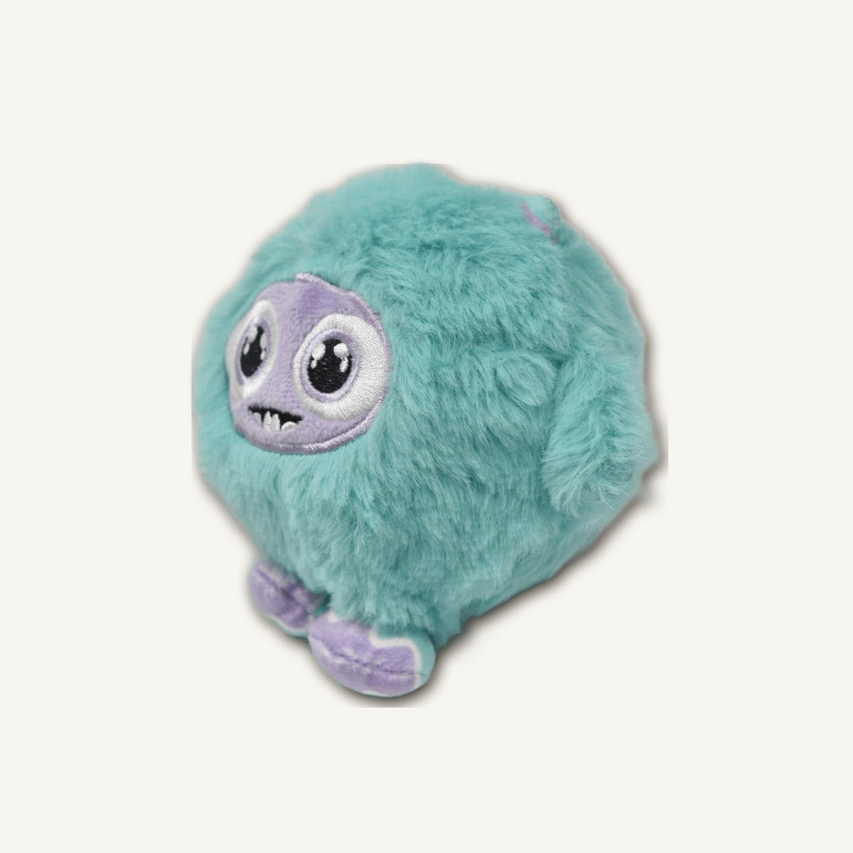 Blue Long-Hair Monster with Spiky Ball – GMR399 side perspective view on warm neutral background for wholesale pet brands