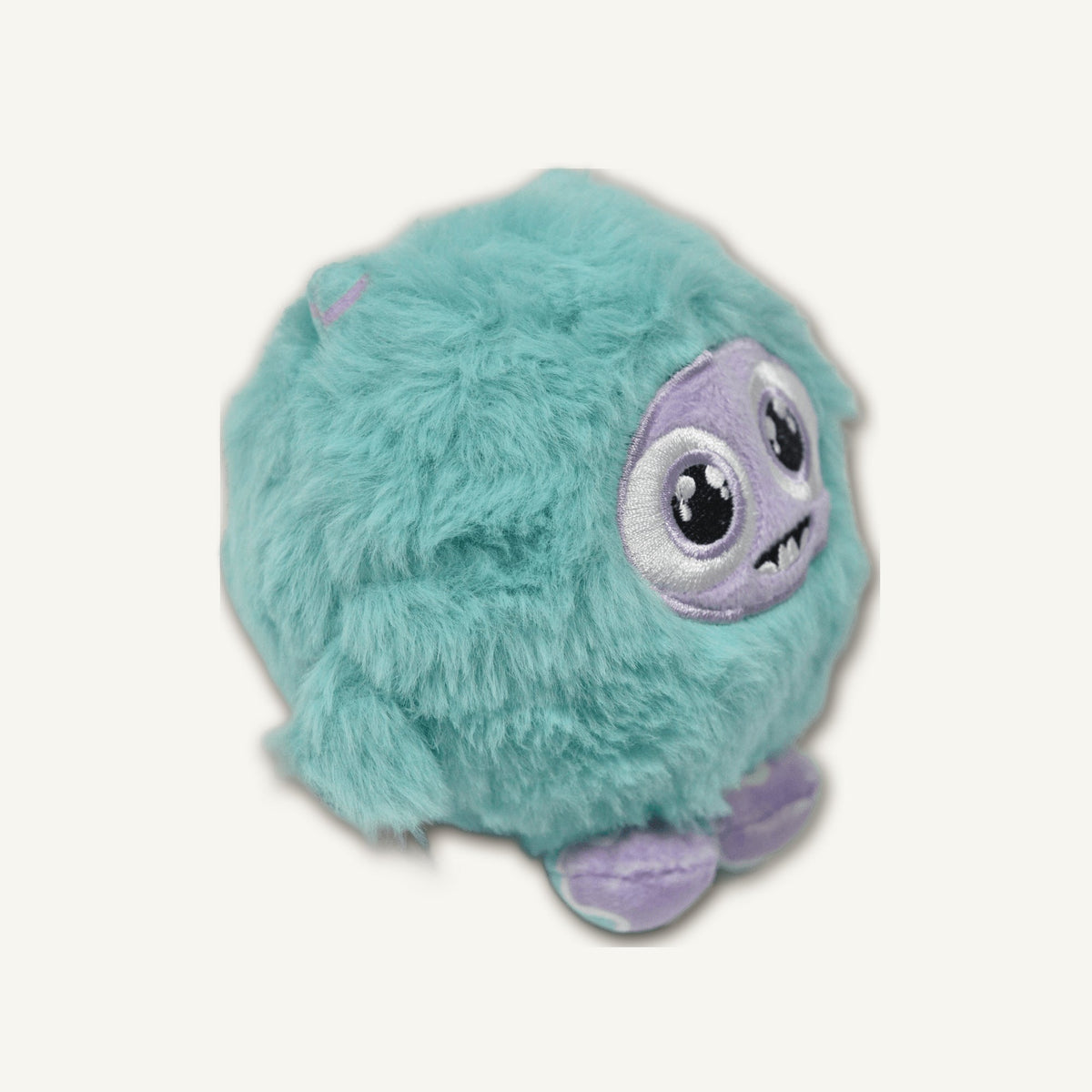 Blue Long-Hair Monster with Spiky Ball – GMR399 rear perspective view on warm neutral background for wholesale pet brands