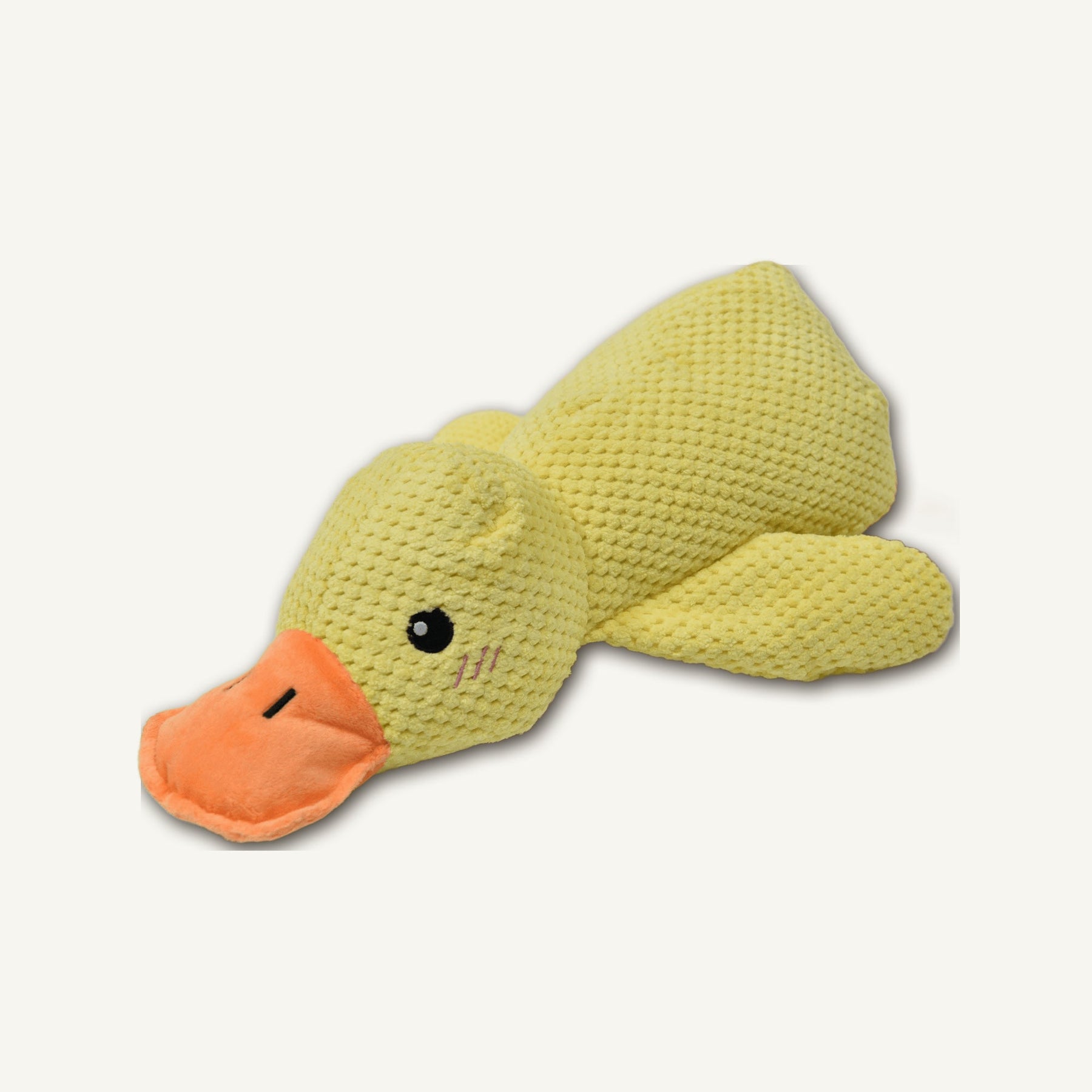 Large Squeaky Yellow Duck – GMR415-L alternate product angle on warm neutral background for wholesale pet brands