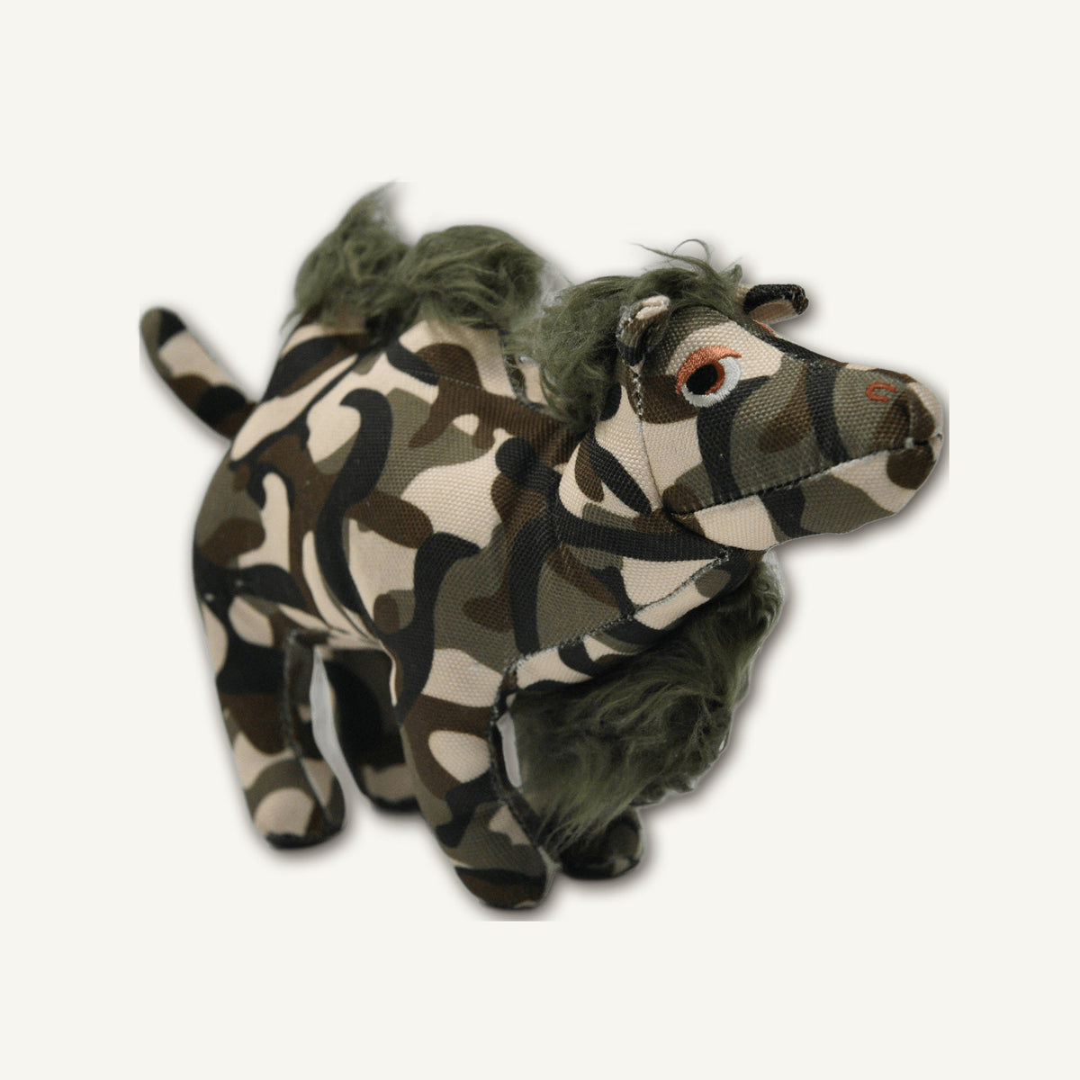 Grey Wild Boar Plush Toy – GMR468 rear perspective view on warm neutral background for wholesale pet brands