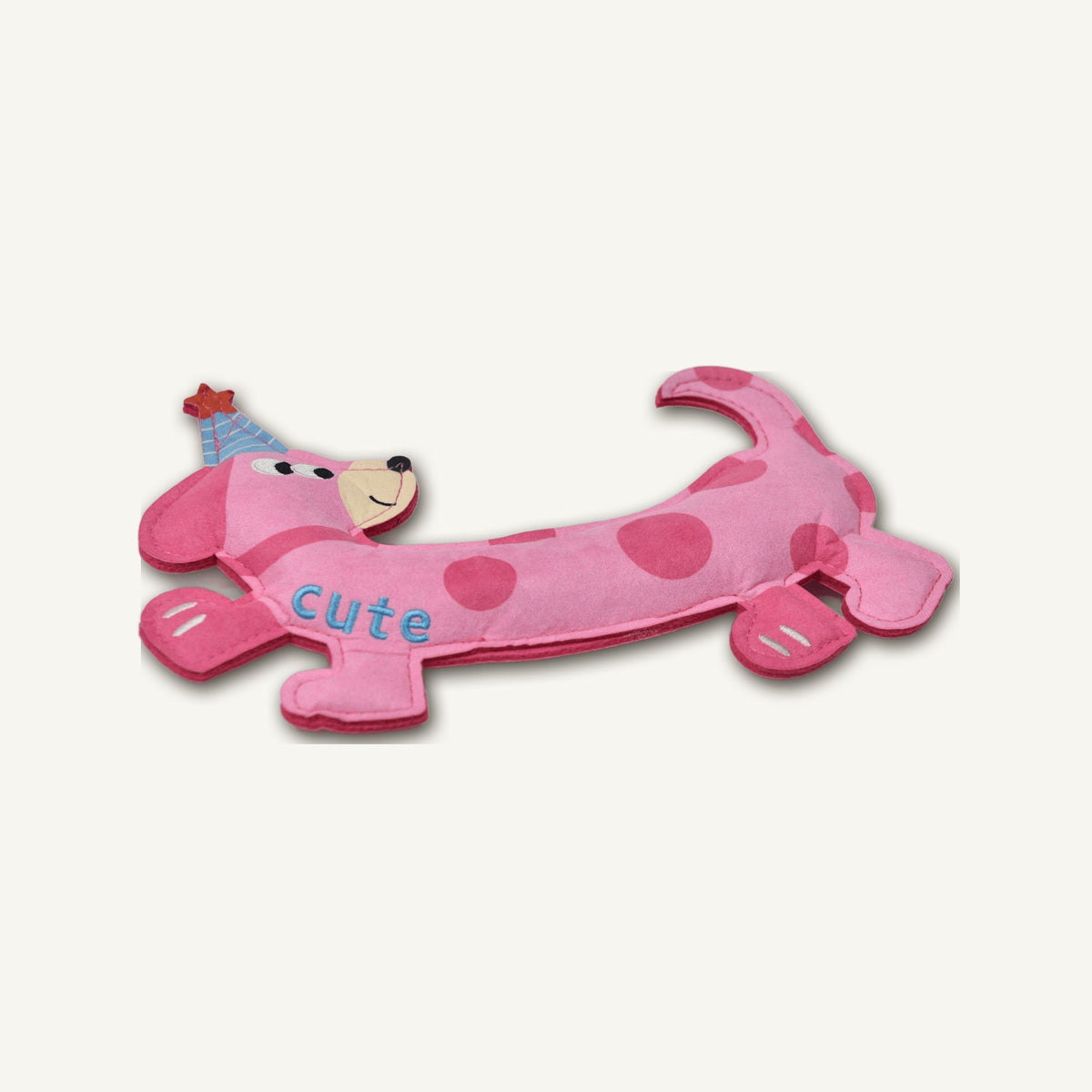 Dachshund Plush Frisbee – GMR546 alternate product angle on warm neutral background for wholesale pet brands