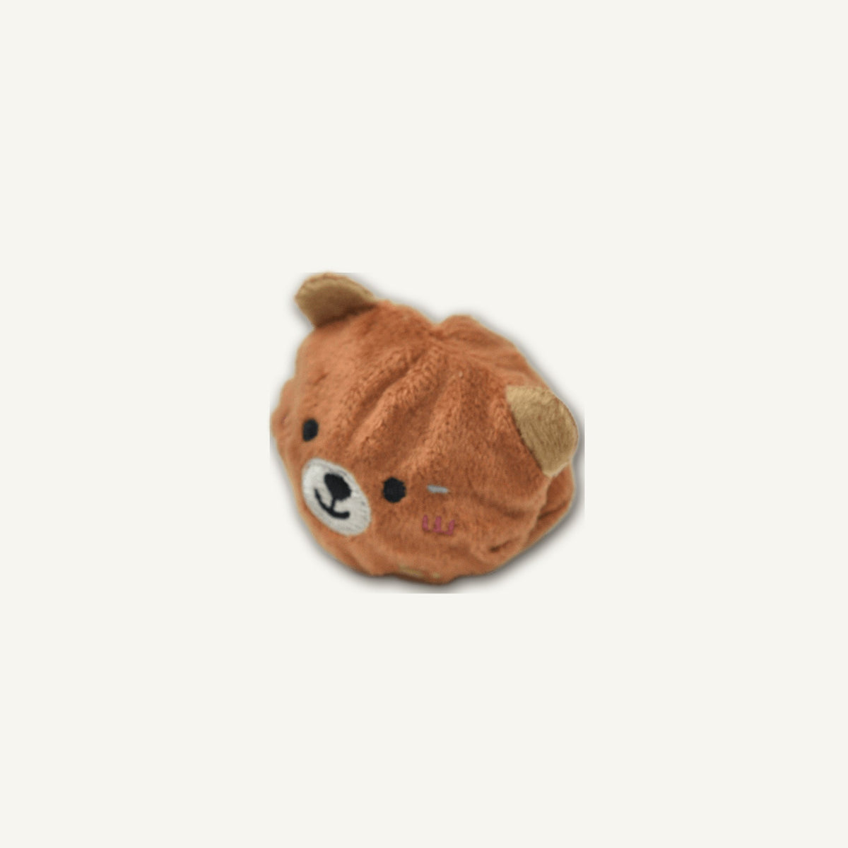Honey Bear Spiky Ball – GMR569 top perspective view on warm neutral background for wholesale pet brands