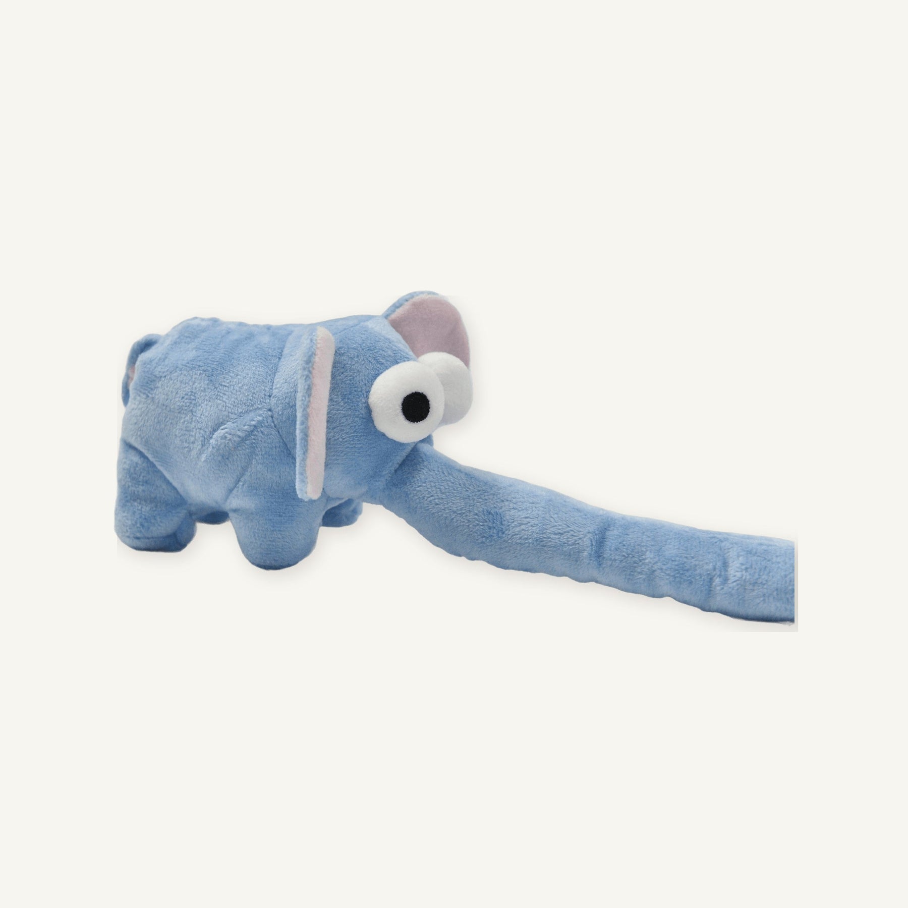 Long-Trunk Elephant Plush Toy – GMR573 top perspective view on warm neutral background for wholesale pet brands