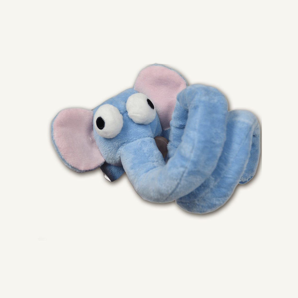 Long-Trunk Elephant Plush Toy – GMR573 construction detail view on warm neutral background for wholesale pet brands