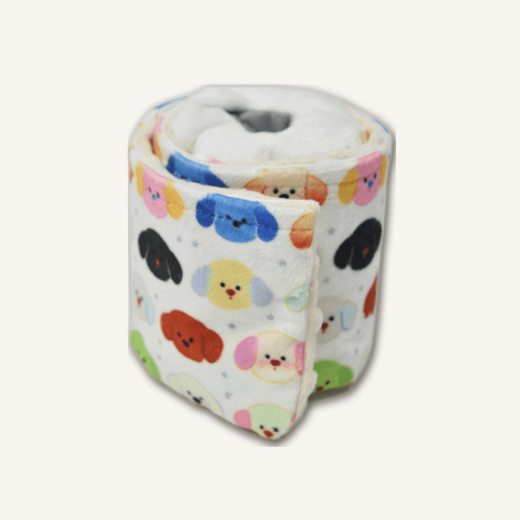 Plush Pet Toilet Roll Toy – GMR588 top perspective view on warm neutral background for wholesale pet brands