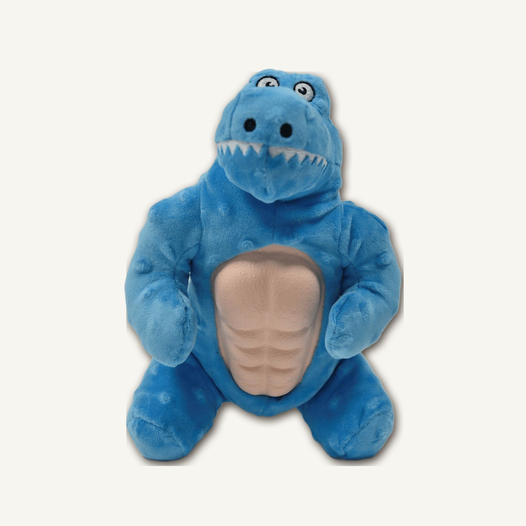 Large Muscle Dinosaur Rubber Plush Toy – GMX101 hero product view on warm neutral background for wholesale pet brands