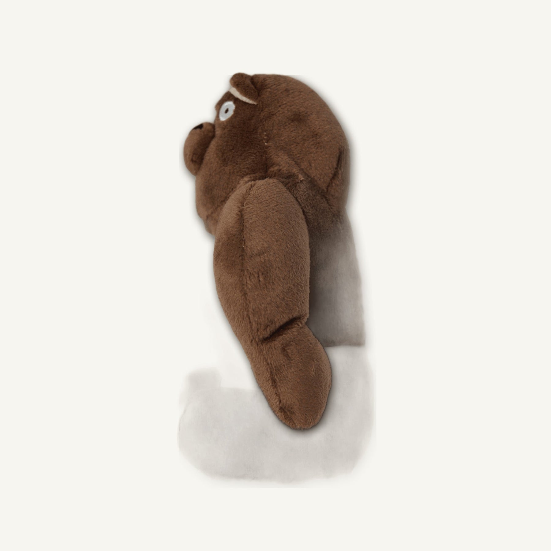 Small Muscle Bear Rubber Plush Toy – GMX102 construction detail view on warm neutral background for wholesale pet brands