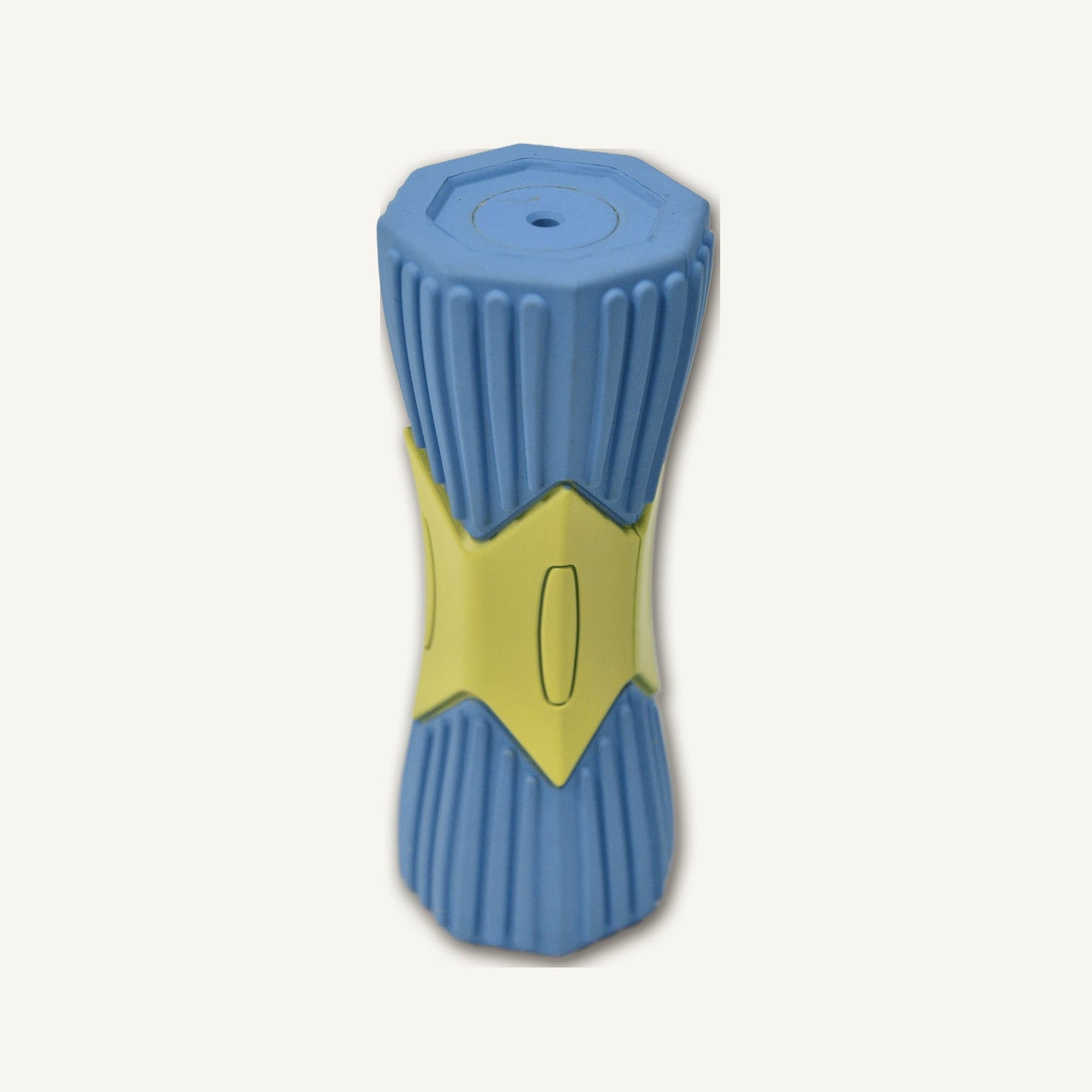 Blue Drum Rubber Chew Toy – GXJ020 alternate product angle on warm neutral background for wholesale pet brands