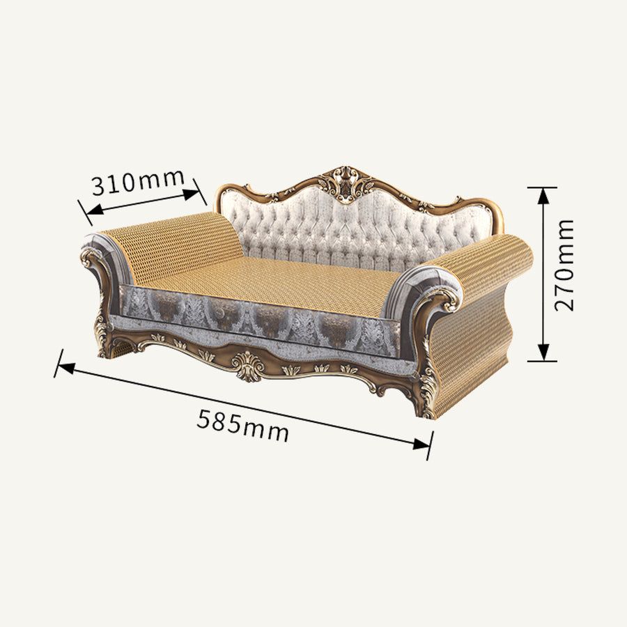 Large Baroque Sofa Corrugated Cat Scratcher Bed