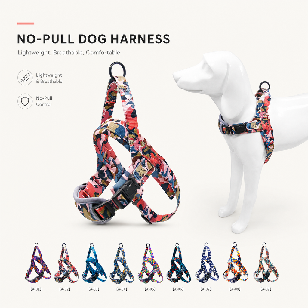 No-Pull Control Dog Harness with Rear Handle