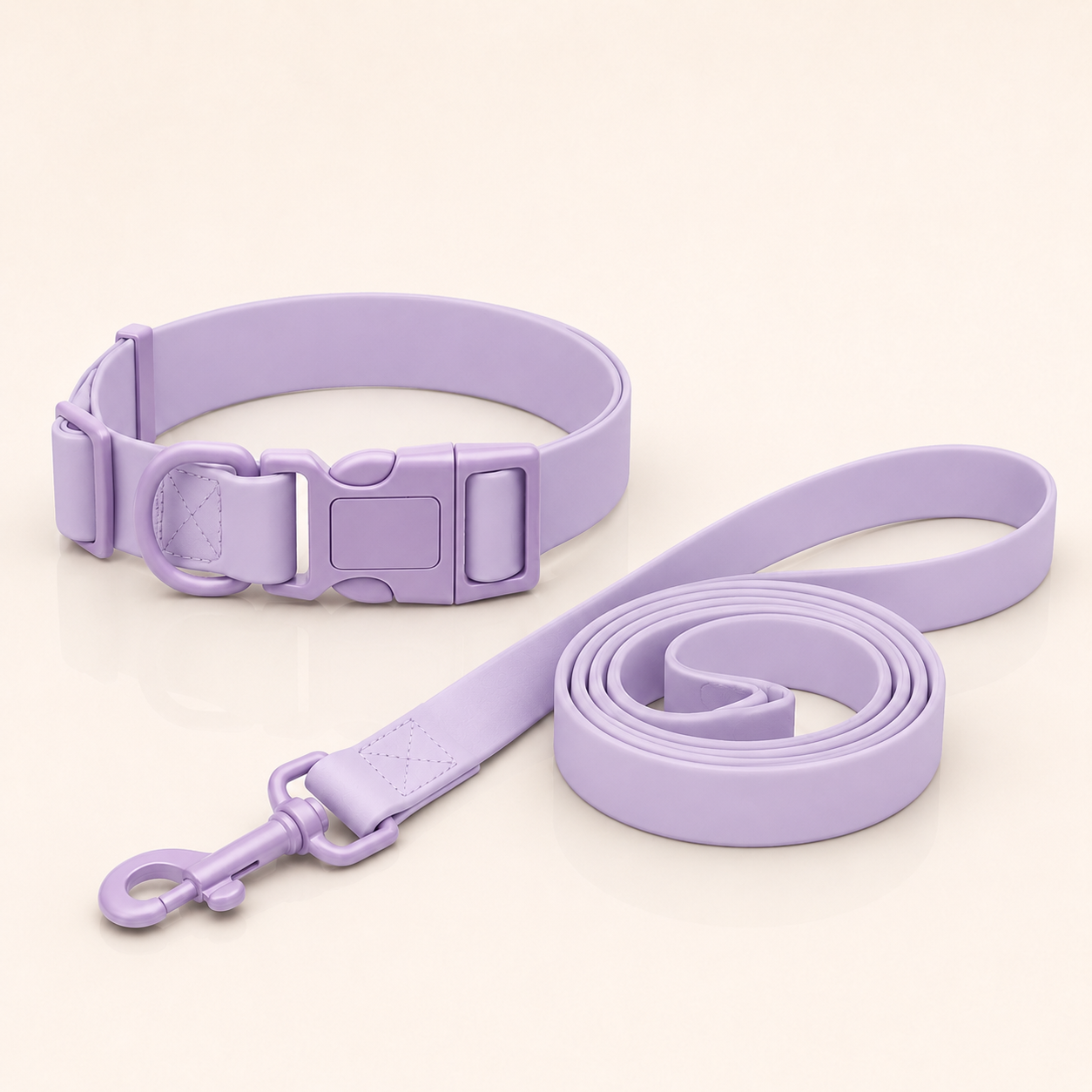 Waterproof PVC Adjustable Dog Collar with ABS Safety Buckle