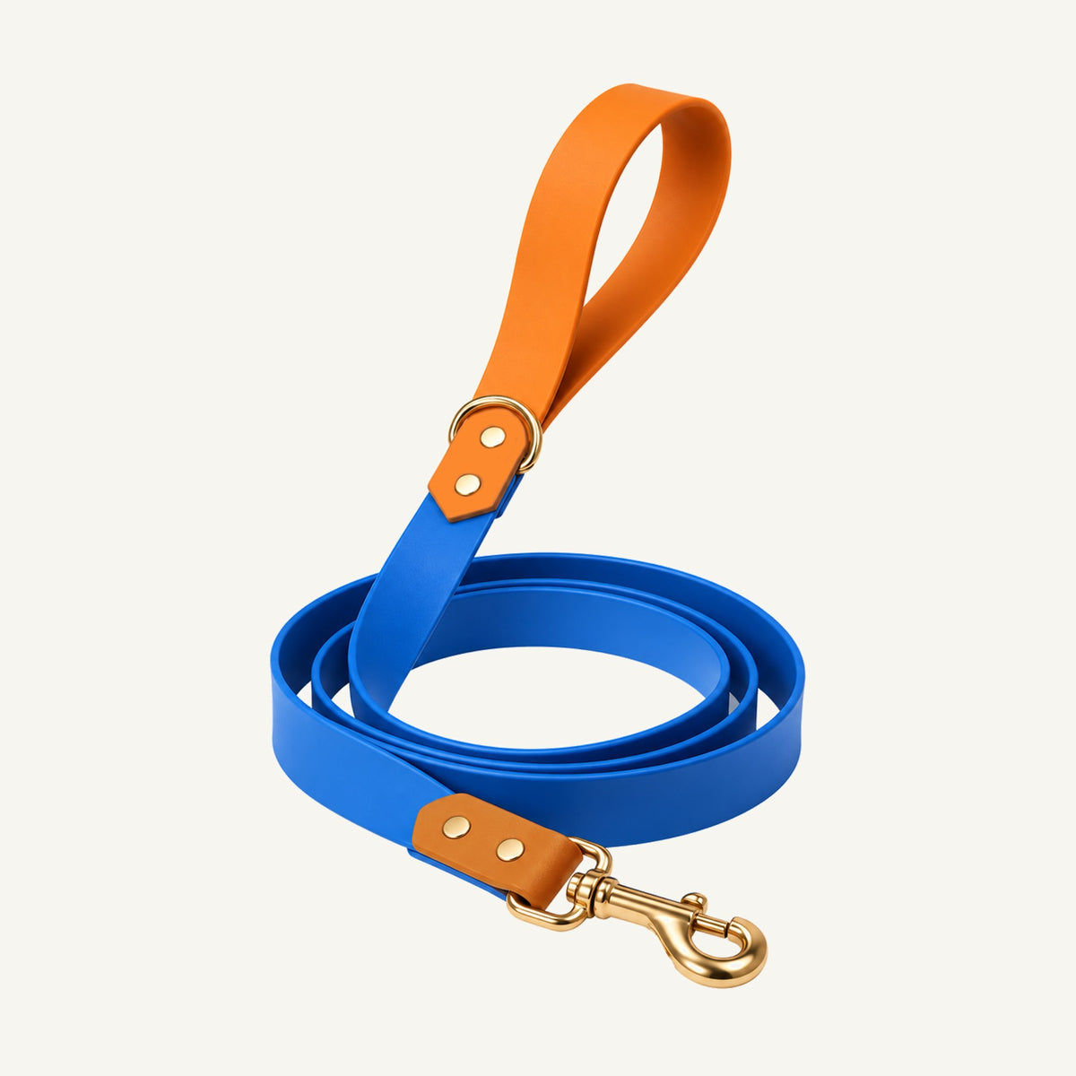 PVC Color Block Waterproof Dog Leash with Metal Clip