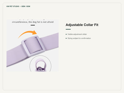 PVC dog collar leash set detail showing the adjustable buckle and coated collar strap