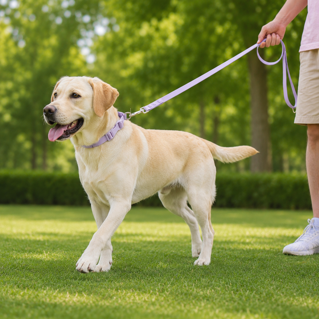 Waterproof PVC Adjustable Dog Collar with ABS Safety Buckle